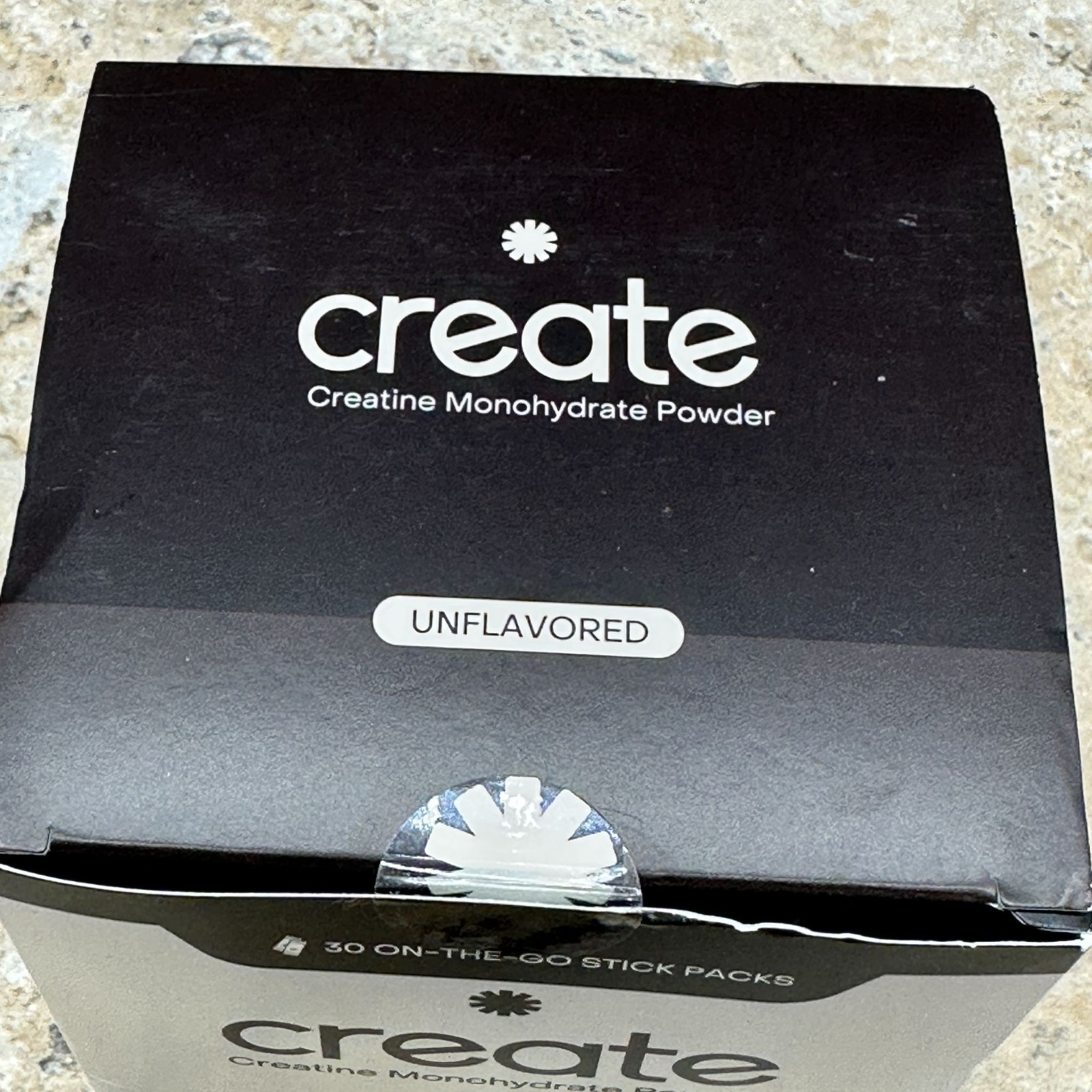 Create Creatine Monohydrate Powder Unflavored 30ct On-The-Go Stick Packs 08/2027