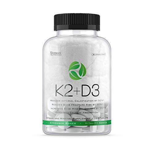 Vitamin K2 + D3 Vitality for Healthy Bone Strength, with Calcium (120 Tablets)