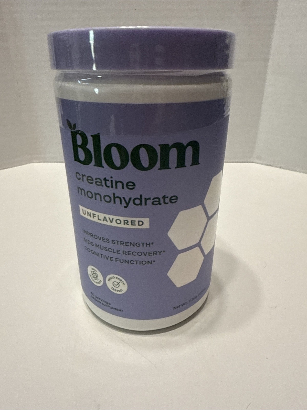 Bloom Nutrition Creatine Monohydrate Powder-unflavored-Micronized Creatine 12/26