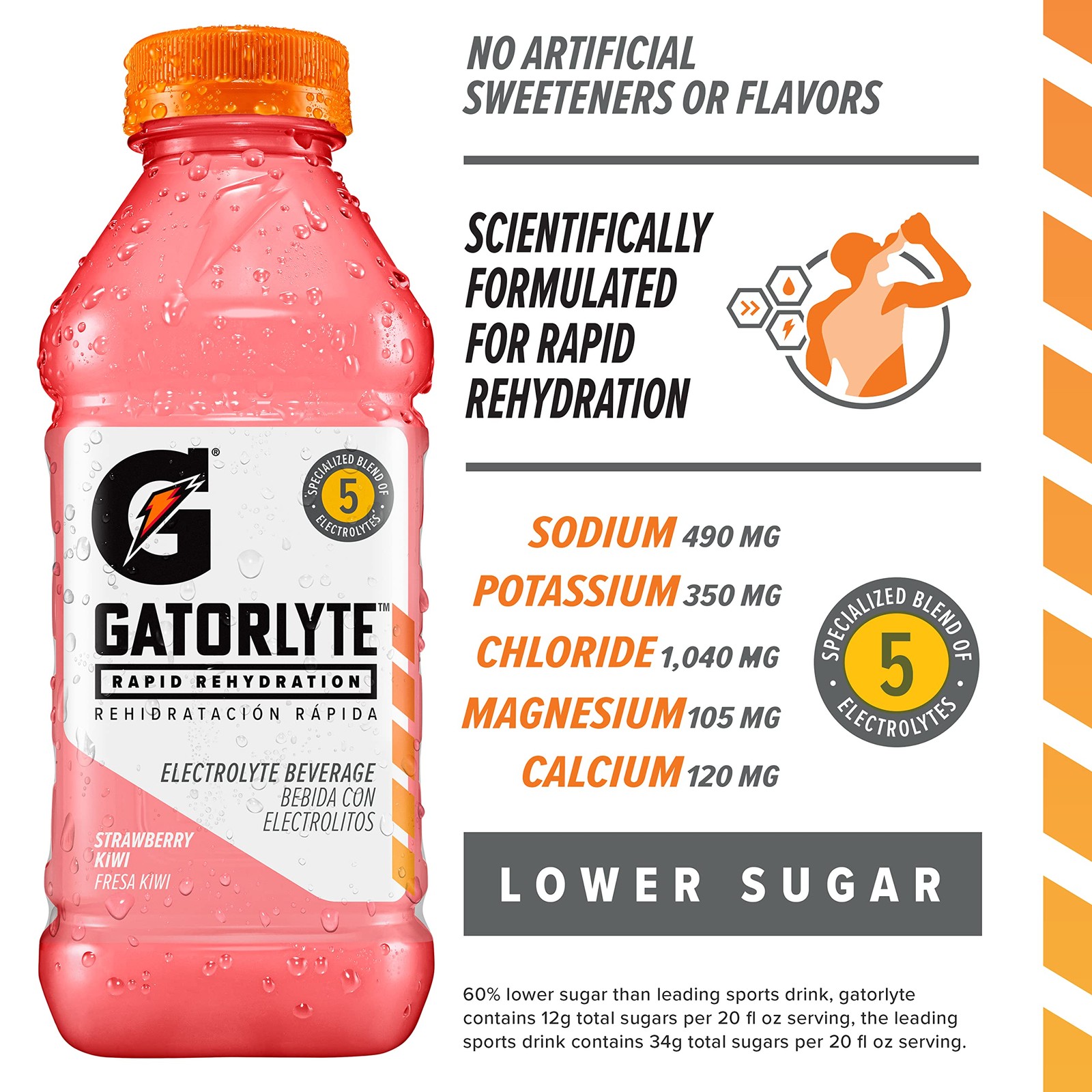 Gatorlyte Rapid Rehydration Electrolyte Drink, Strawberry Kiwi, Specialized B…