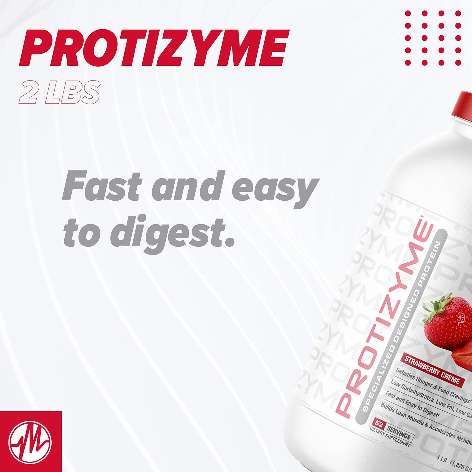 Metabolic Nutrition Protizyme 100 Whey Protein Powder High Protein Carb Fat