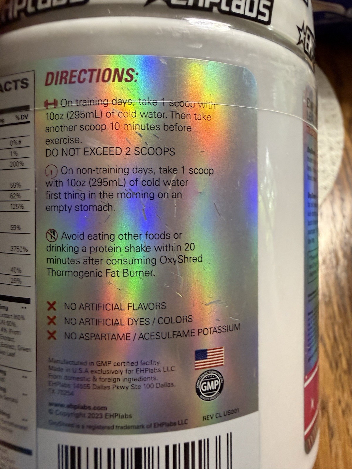 2 Brand New Containers of Oxyshred Cosmic Blast Energy Drink