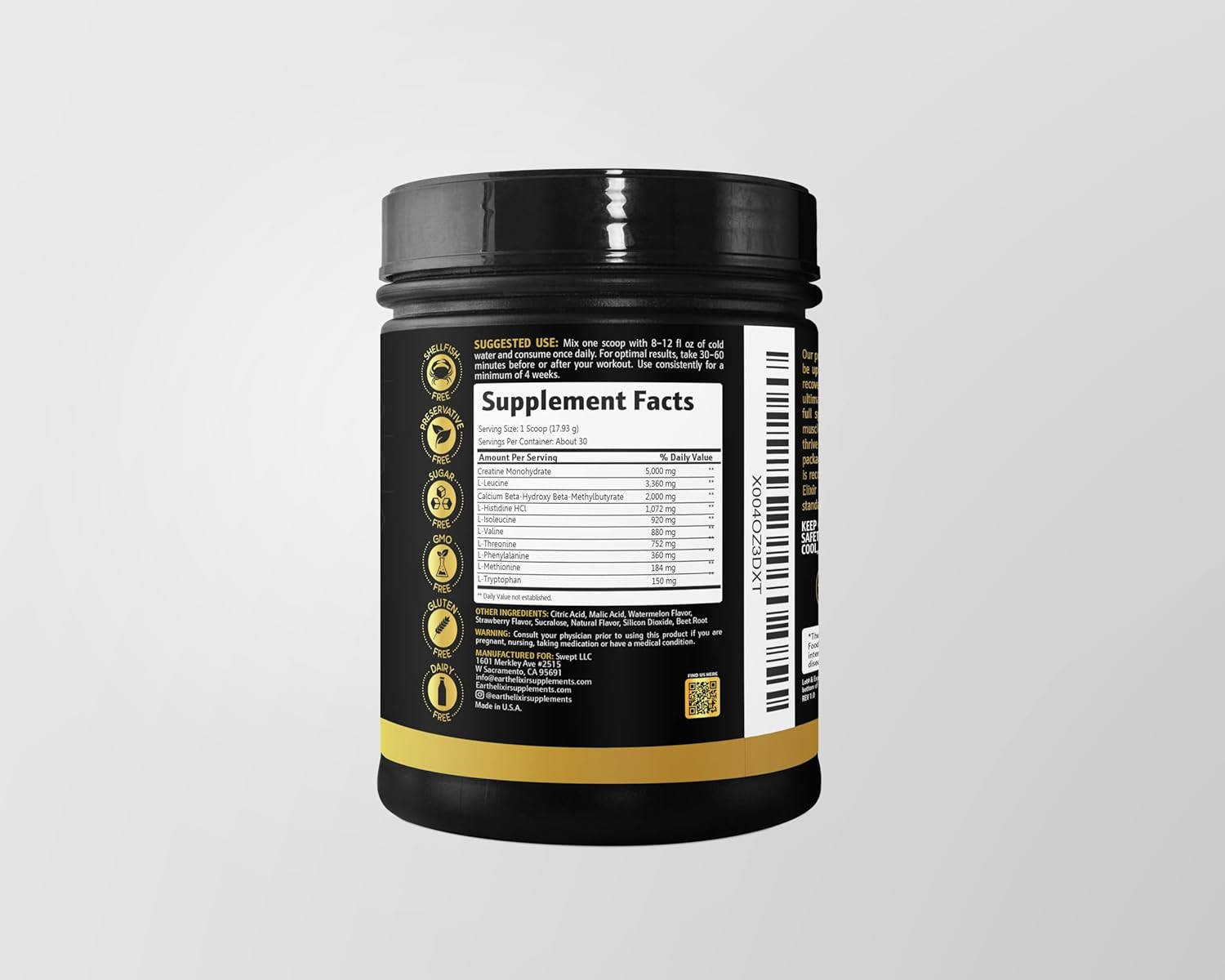Creatine HMB Supplements for Men and Women W/Essential Amino Acids | EAA & BCAA