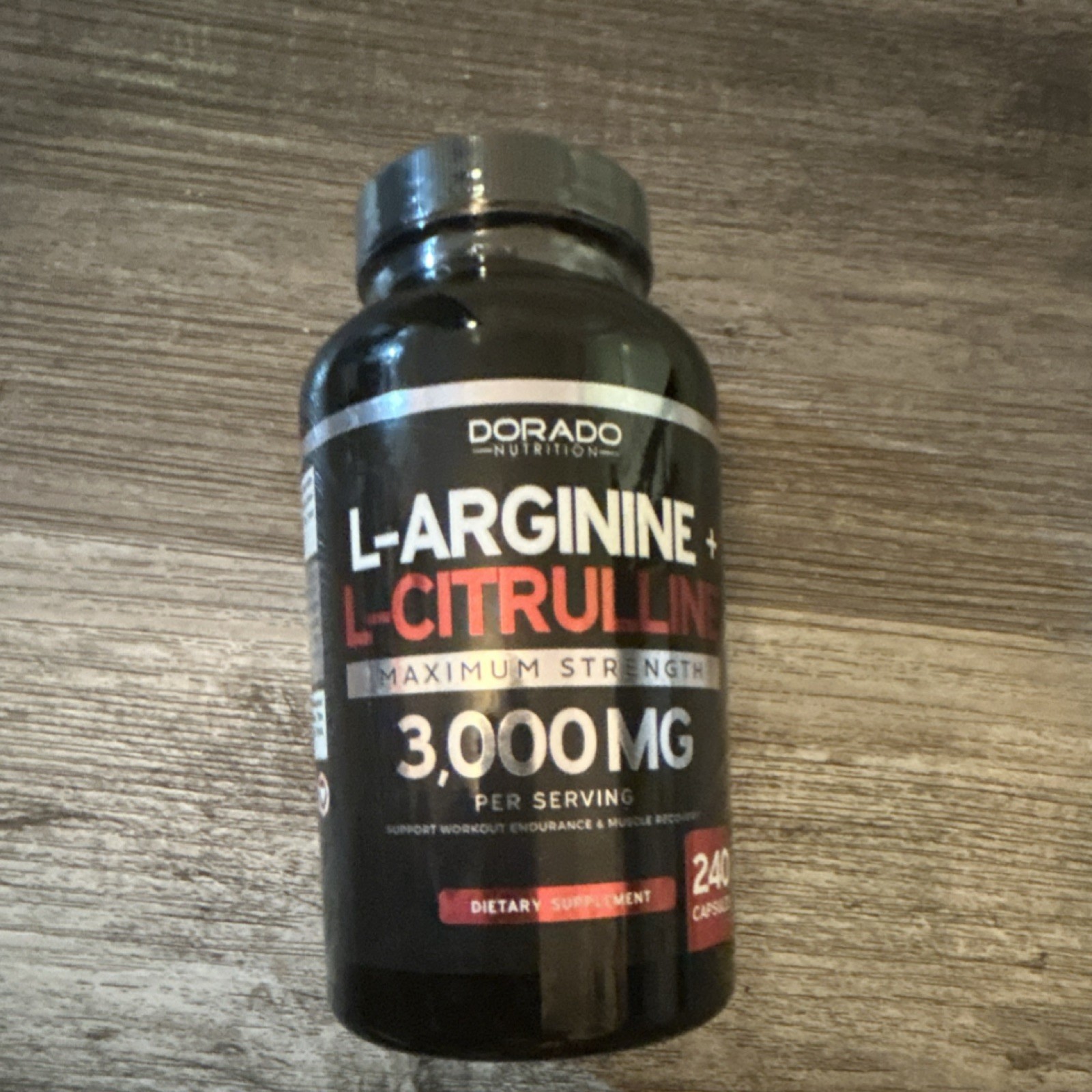 Dorado Nutrition L-Arginine HCl L-Citrulline 3000mg Capsules 240 Ct