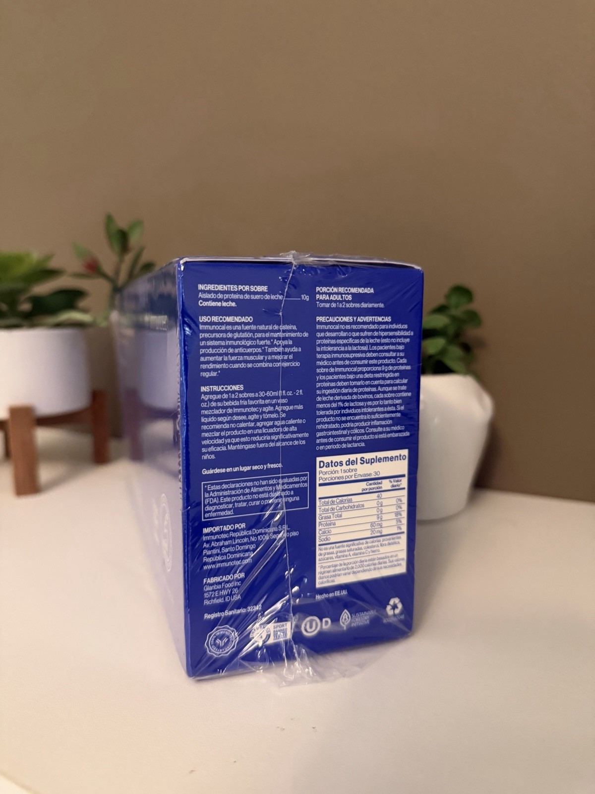 Immunocal Blue – 30 Pouches- Glutathione Precursor – Whey Protein Isolate