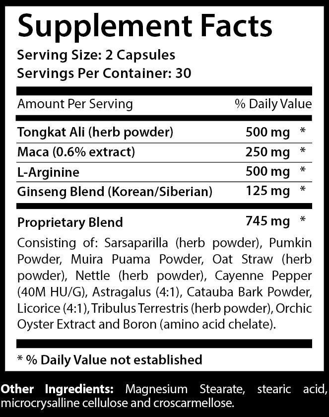 Male Enhancement Longjack w/Macca Extract, Tongkat, L-Arginine Free Shipping (1)