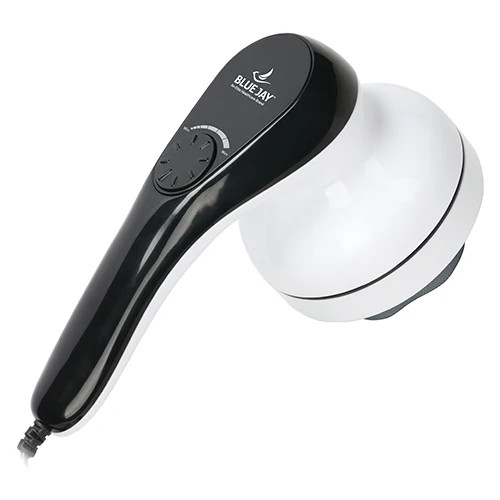 Blue Jay Handheld Corded Massager for Deep Muscle Relief – With 4 Massage Heads