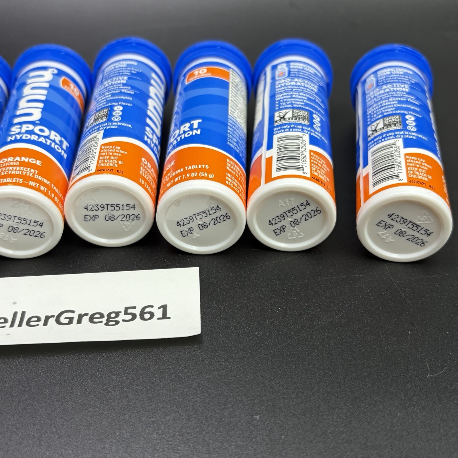 Nuun Sport Electrolyte Tablets Orange – 80 Count Pack (8 Tubes) EXP 8/26