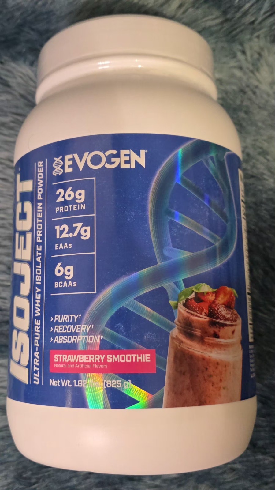 Evogen Isoject Whey Protein Isolate Strawberry Smoothie 25 Servings
