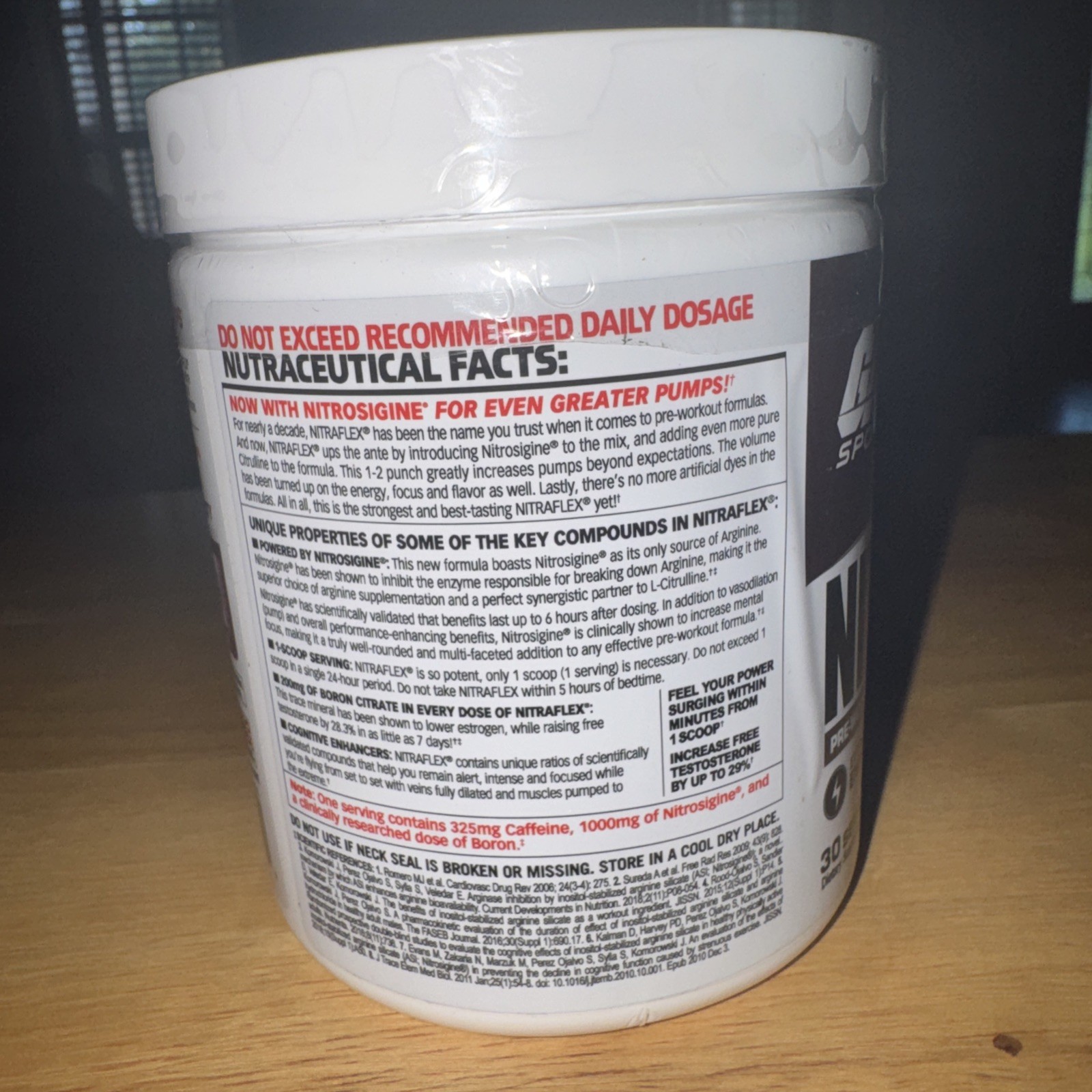 Nitraflex Advanced Pre-Workout Powder Increases Blood Flow BLACK CHERRY.EXP 1/28
