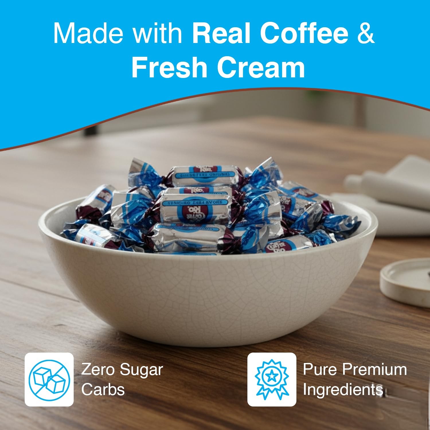 Coffee Rio Sugar Free Original Candy Bulk, 3 Pound (Pack of 1), Cream