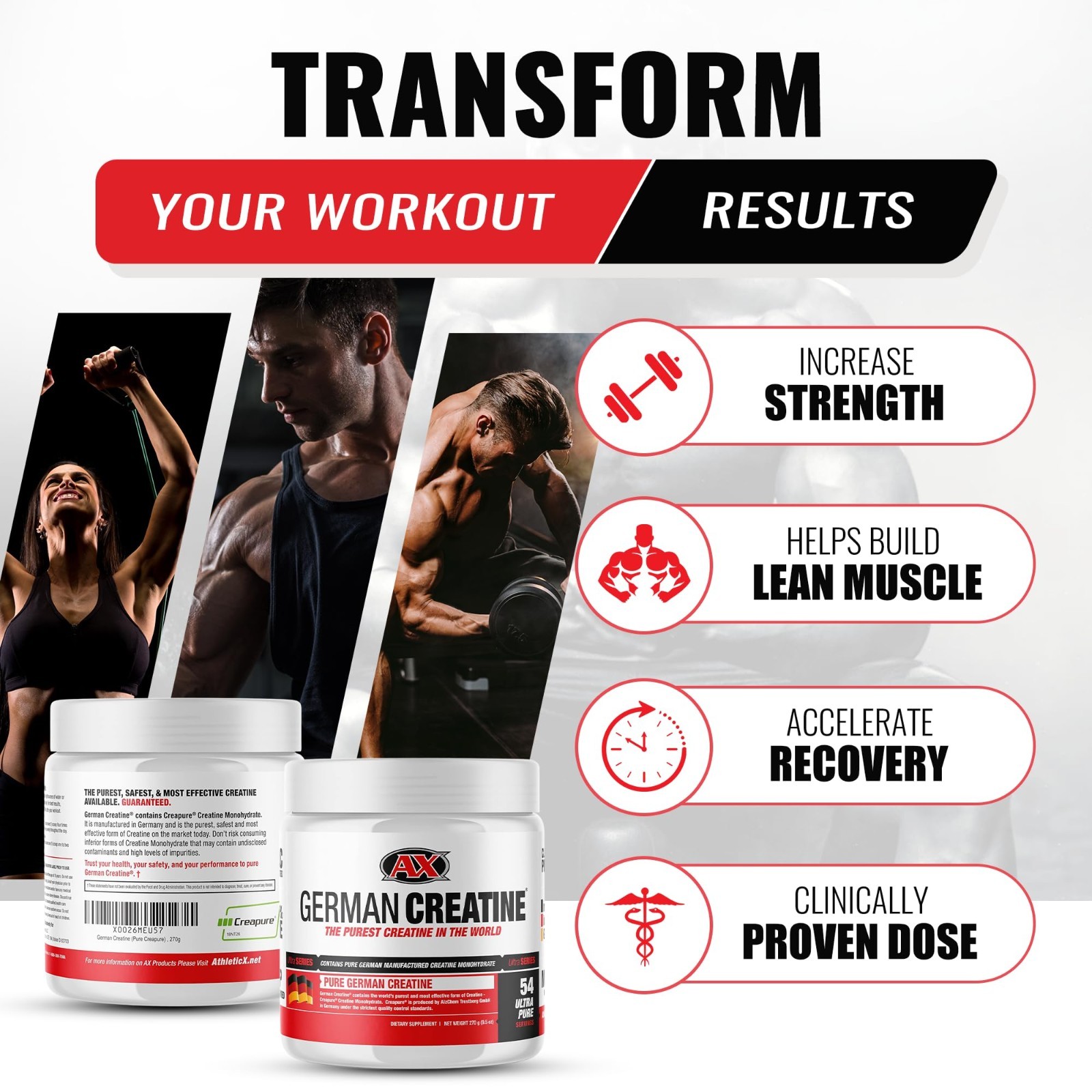 Micronized Creatine Monohydrate Powder 270g – 99.99% Pure for Muscle Growth & Re