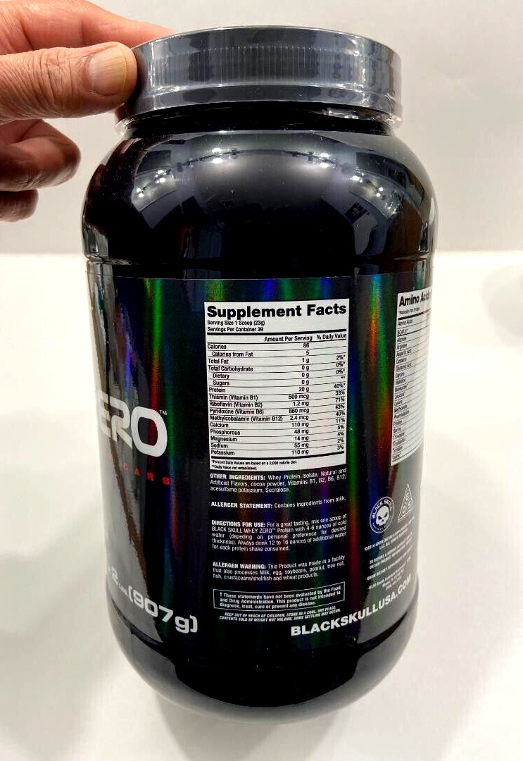 100% Isolate Whey ZERO Protein, Zero Carb Cookies & Cream 2Lb, 39 Servings