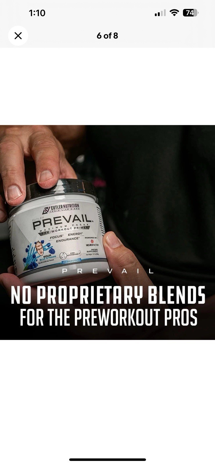 Prevail Pre Workout Powder with Nootropics: Pre-Workout Drink for Men and Women,