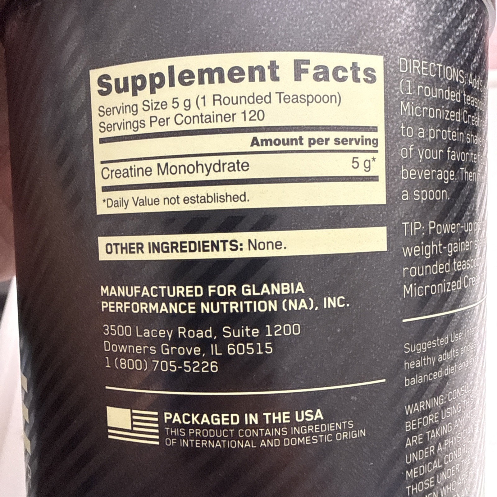 Optimum Nutrition Micronized Creatine Powder Unflavored 1.32 LB 600g Exp 9/2027