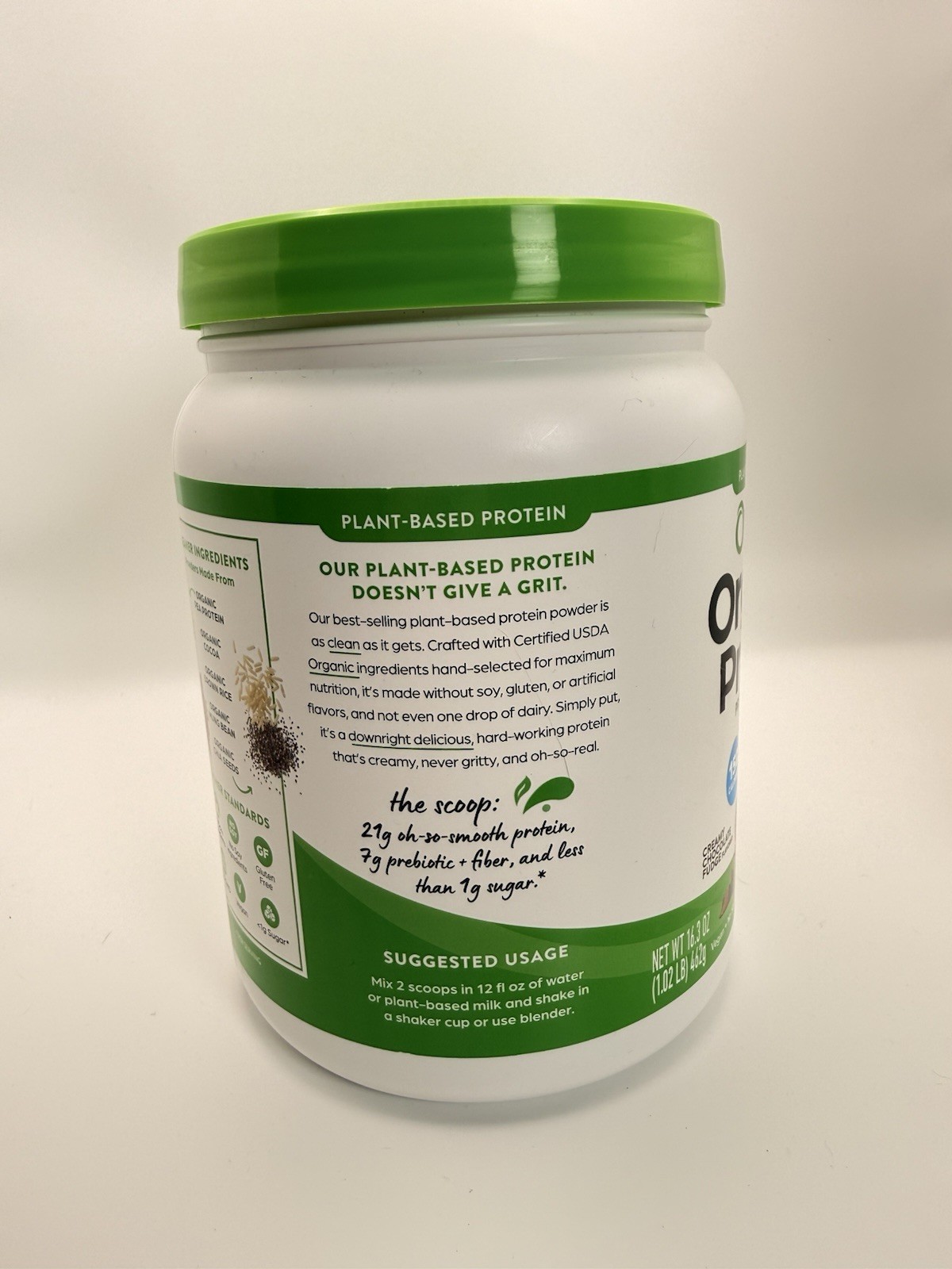 Orgain Creamy Chocolate Fudge Plant-Based Protein Powder 16.3oz