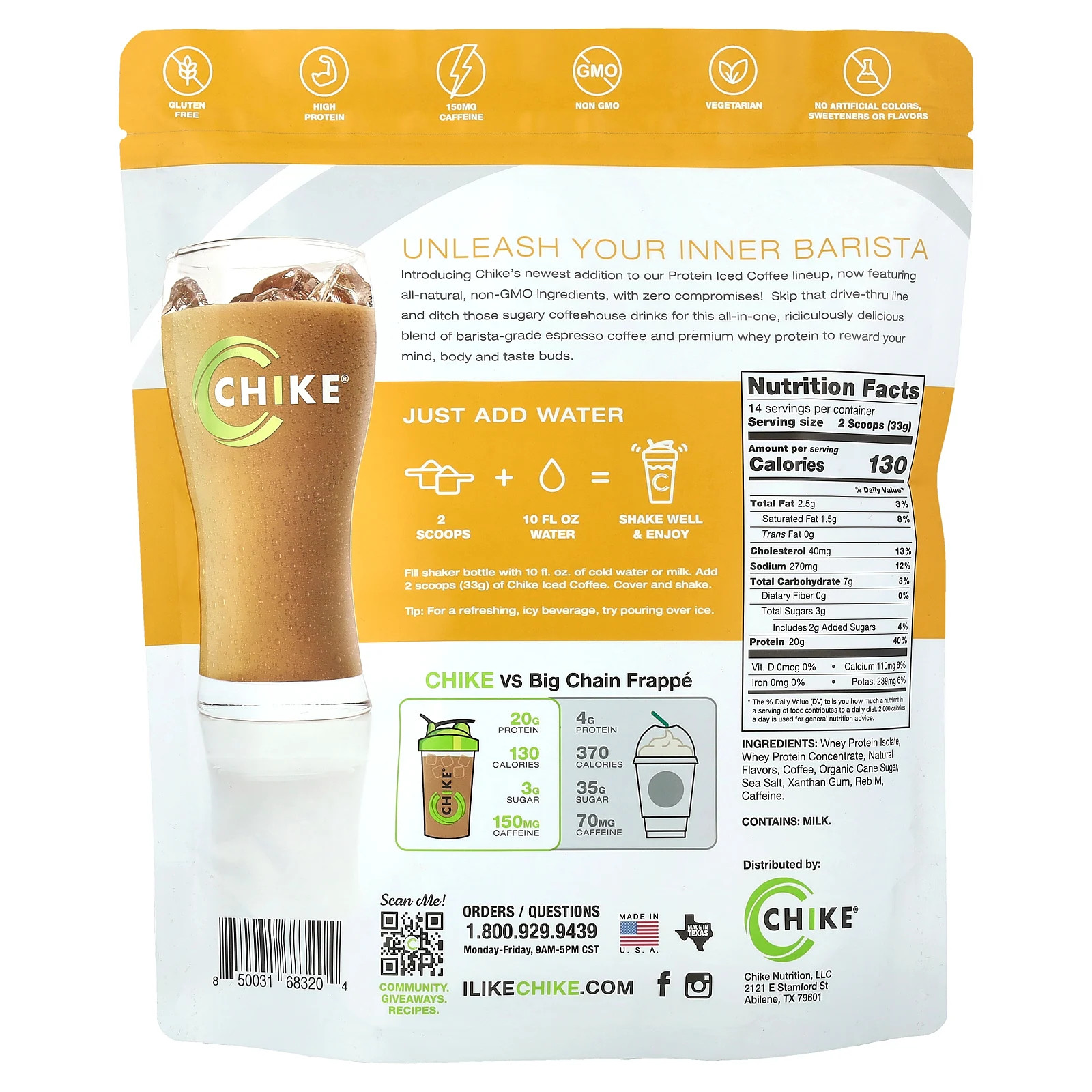 Protein Iced Coffee, Vanilla Latte, 16.3 oz (462 g)