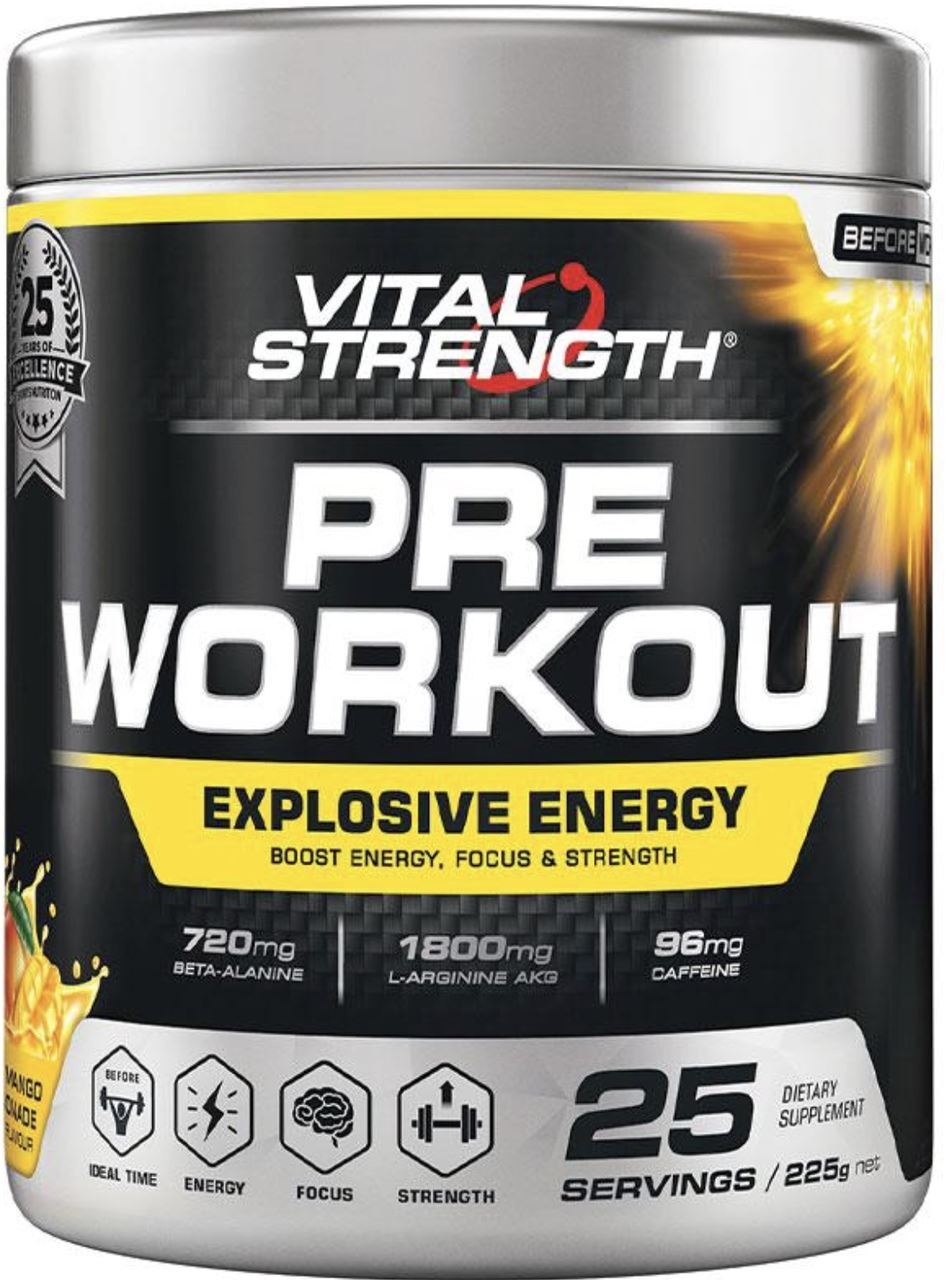 VitalStrength Pre-Workout Mango Lemonade 225g