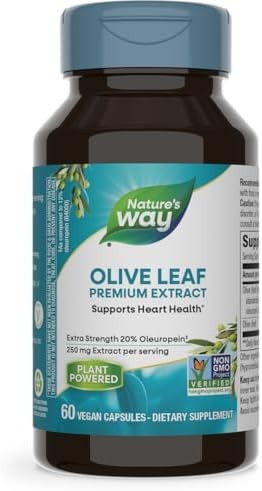Nature’s Way Olive Leaf, Premium Extract, Supports Heart Health*, 20% Oleuropein