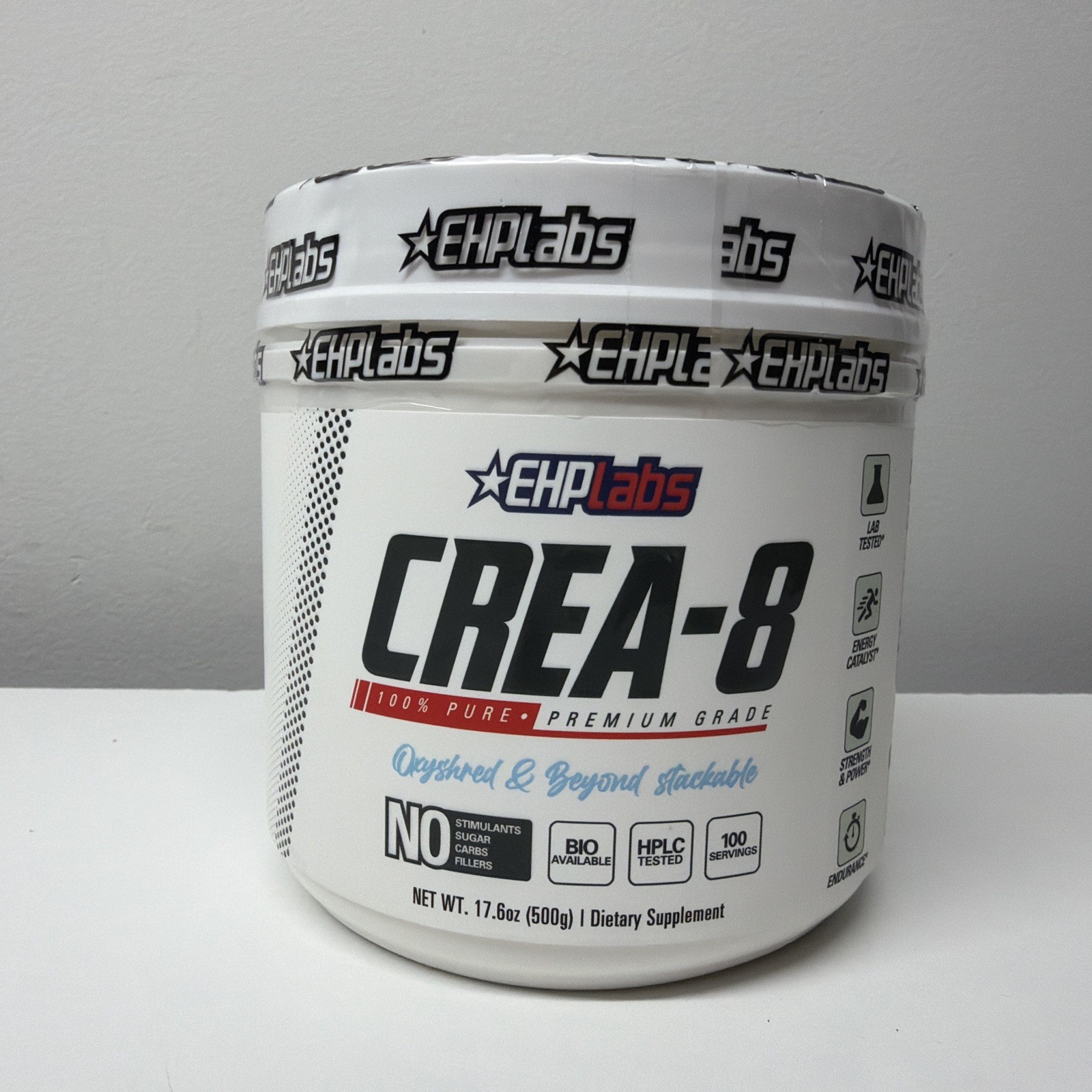 EHPLABS CREA-8 Creatine Monohydrate Pharmaceutical Grade 100 Servings Unflavored