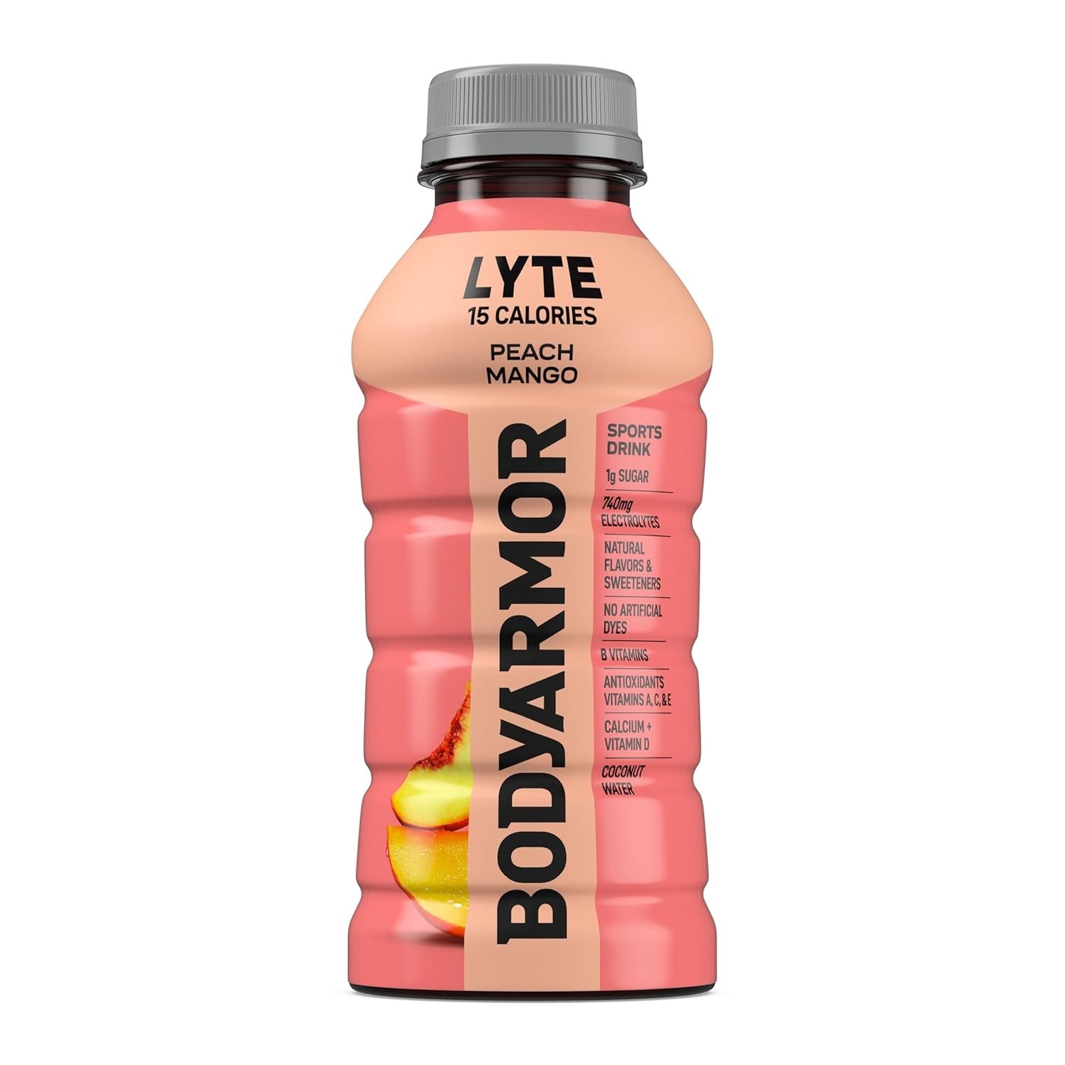 BODYARMOR LYTE Sports Drink Low-Calorie Sports Beverage, Peach Mango, 12 fl oz