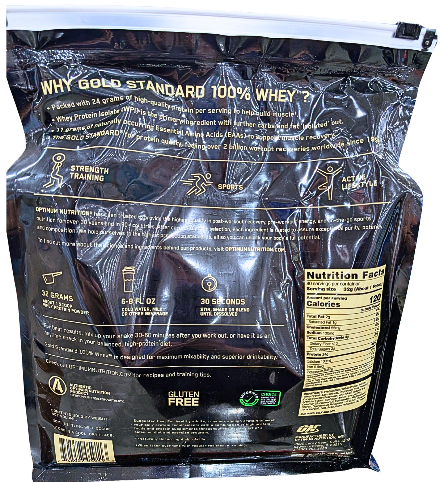 Optimum Nutrition Gold Standard 100% Whey Chocolate 5.64 Lbs EXP 06/2027