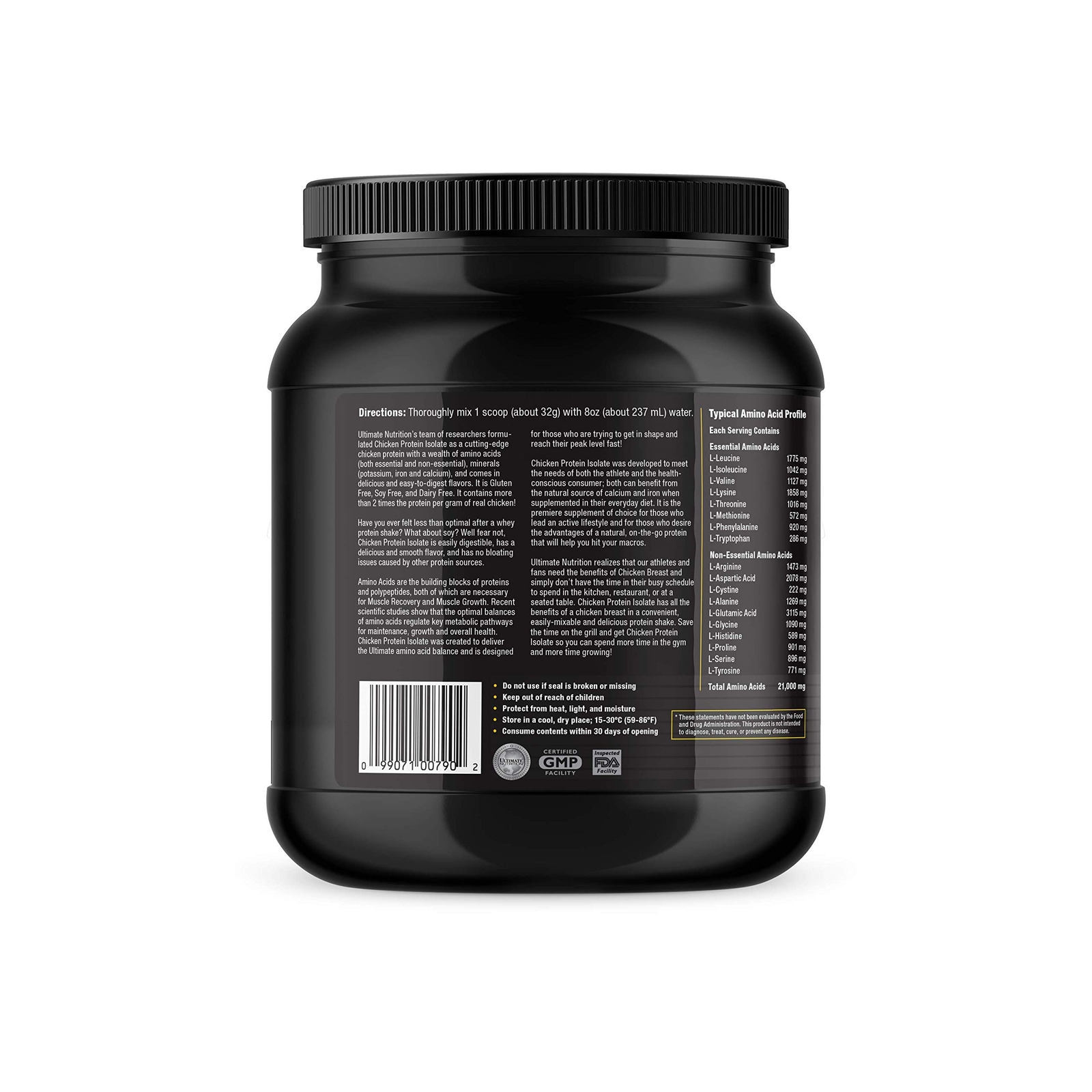 Chicken Protein Isolate with 21g Protein Per Scoop (Savory Chocolate
