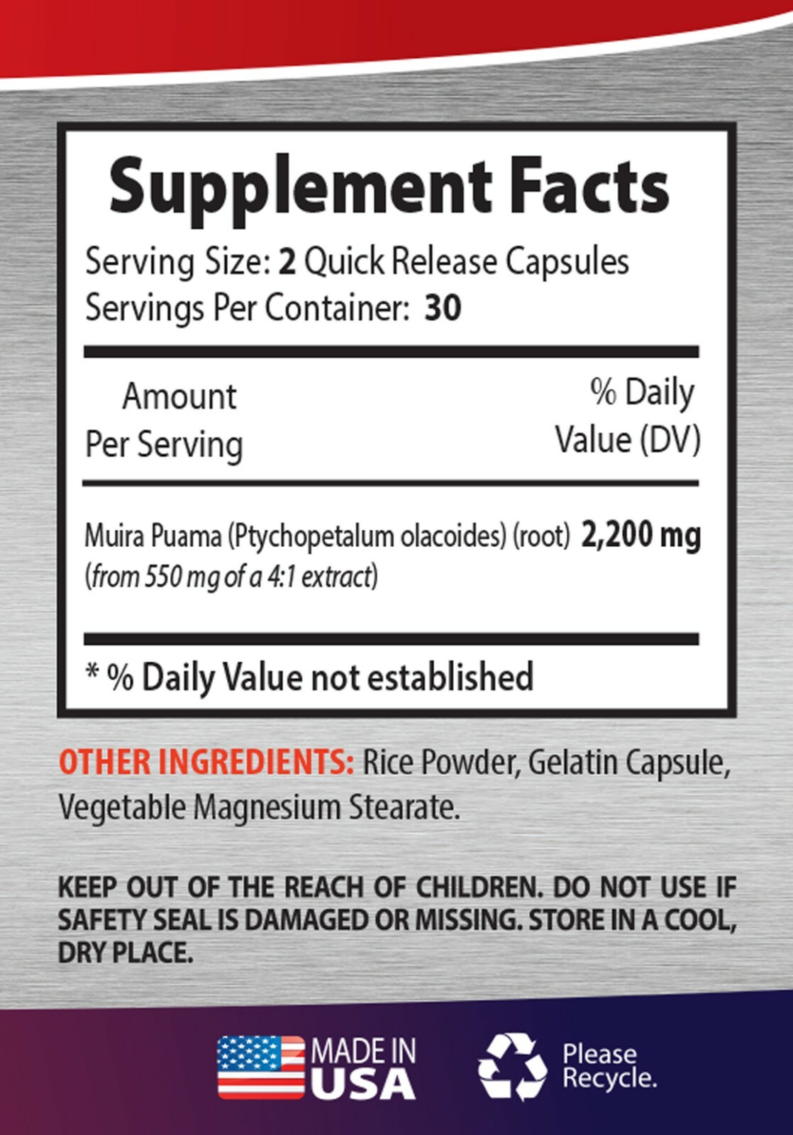 enhancement pills for men – MUIRA PUAMA EXTRACT 2200mg 1B – muscle growth herb