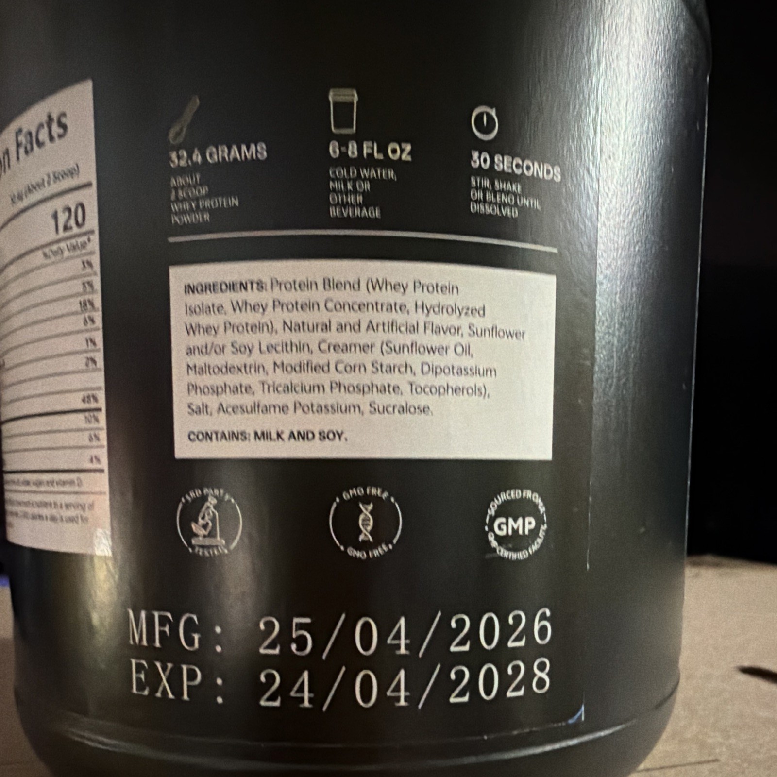 Whey Protein Powder Strawberry 2 lb (907 g) 28 Servings for Muscle Gain