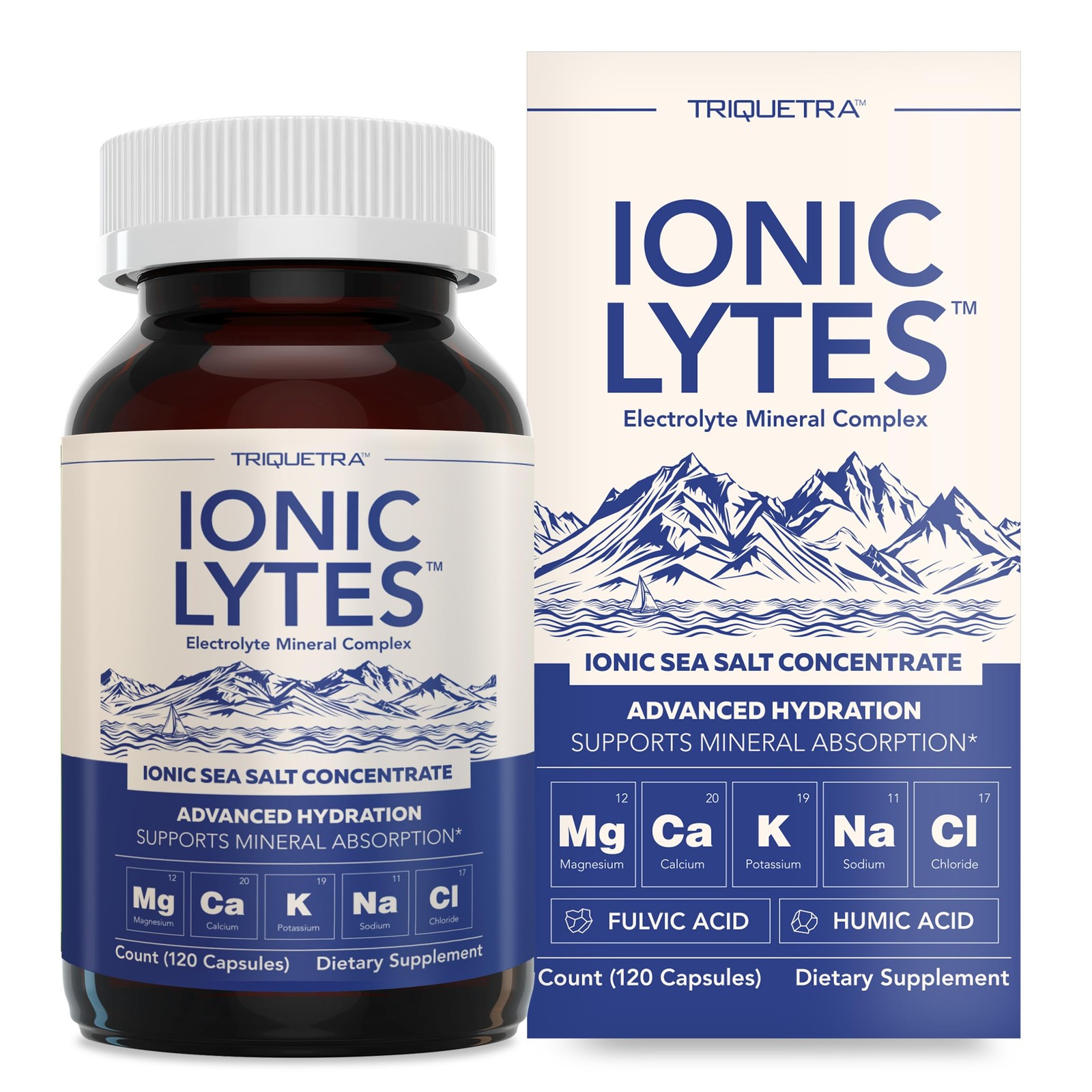 Ionic Lytes™ Electrolyte Mineral Complex with Ionic Sea Salt, Fulvic & Humic Aci