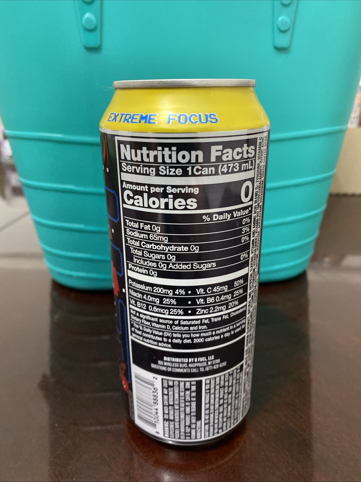 G-Fuel Pac Man Energy Drink Full Can 16 Fl Oz Cherry Lollipop Video Game Arcade