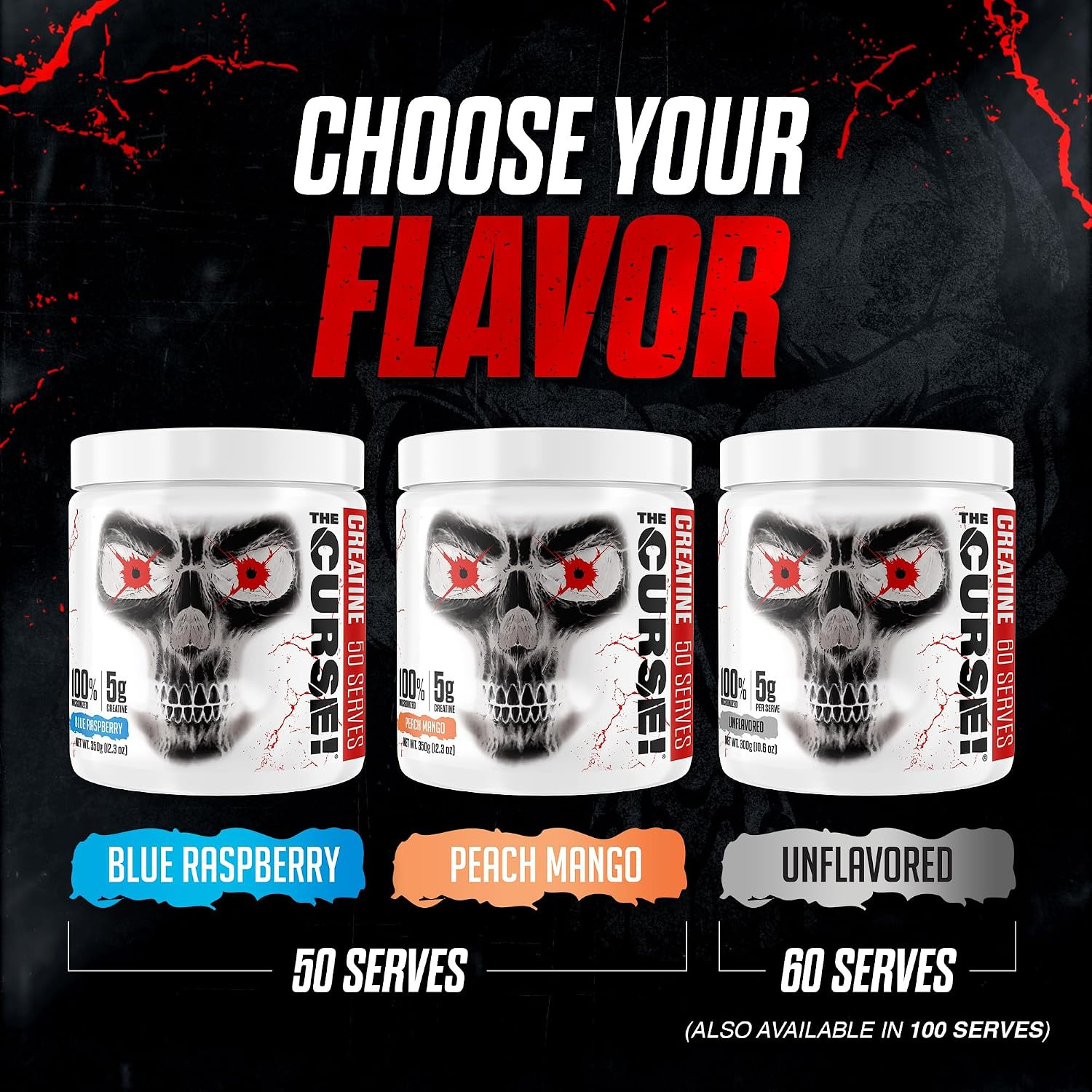 the Curse! Creatine Monohydrate Powder 60 Servings | Pure Micronized Creatine 5G