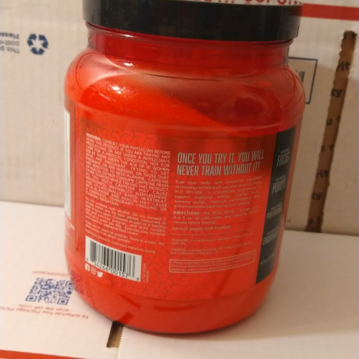 BSN N.O.-XPLODE Pre Workout Powder Energy Supplement Watermelon 60 Servings 2.45