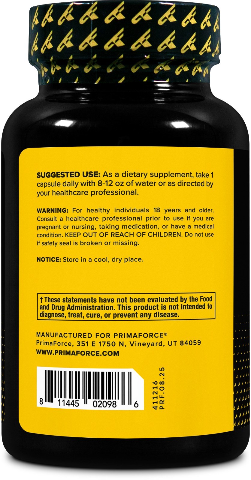 PrimaForce Turkesterone 600mg, 90 Capsules – Non-GMO & Gluten Free Supplement