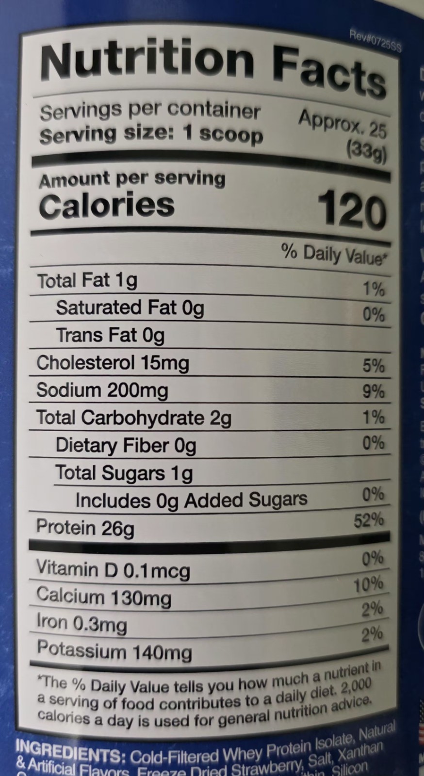 Evogen Isoject Whey Protein Isolate Strawberry Smoothie 25 Servings