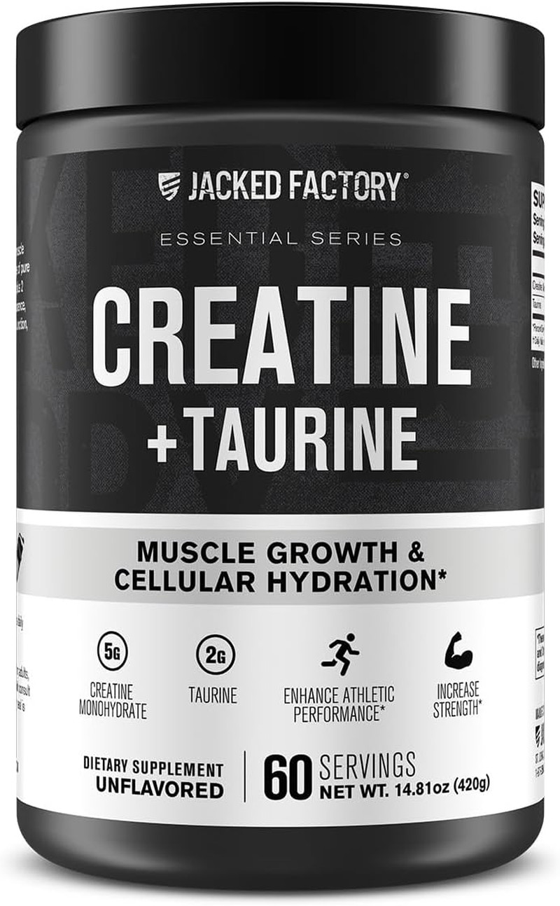 Creatine + Taurine – Creatine Monohydrate 5000Mg with Taurine 2000Mg for Increas