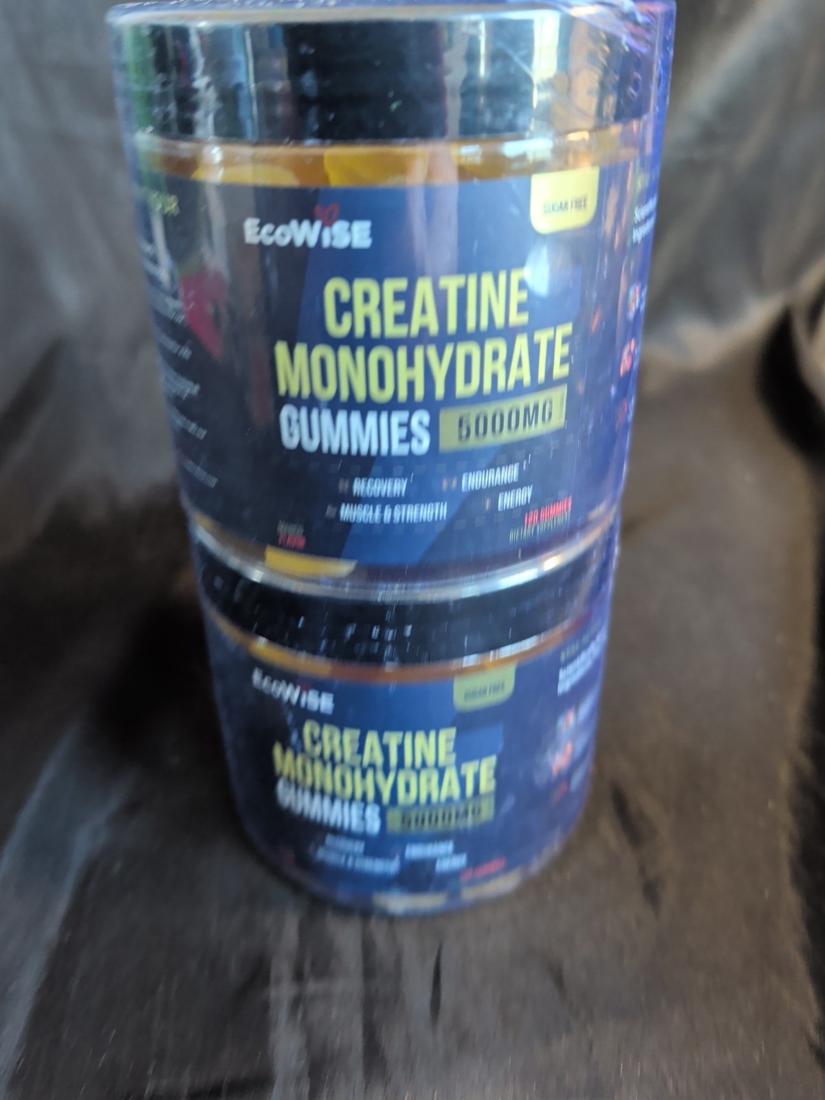 Lot Of 2 ECOWISE Creatine Gummies Muscle Stamina Recovery SugarFree 120 Ea 240