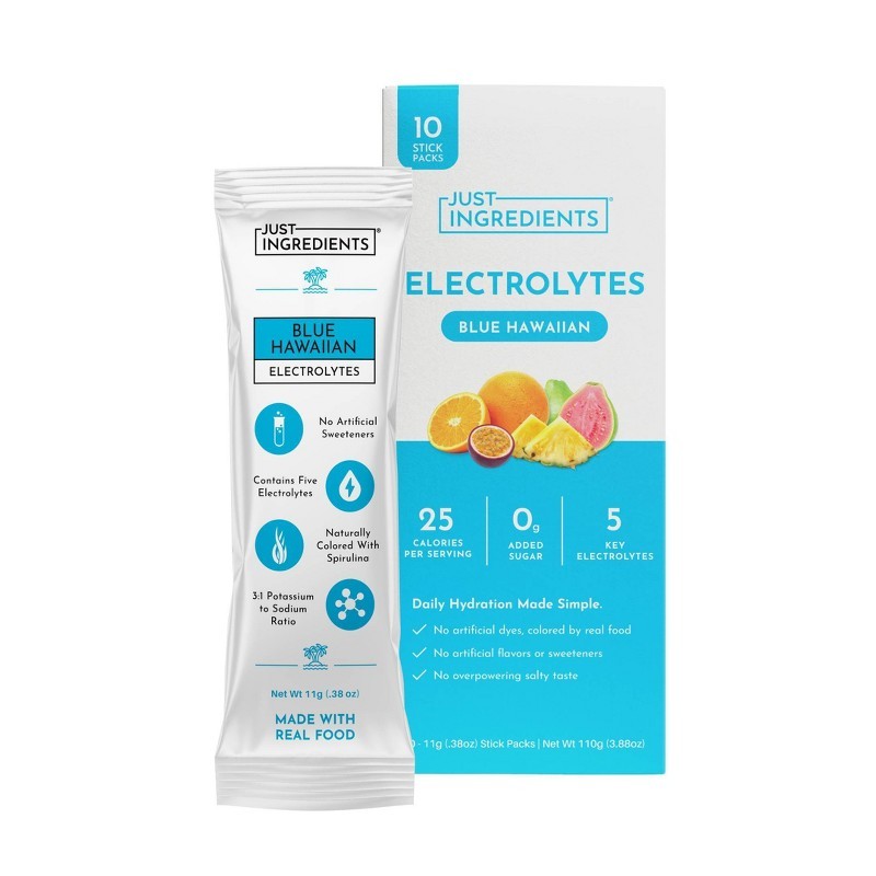 Electrolytes Sports Drink Mix Packs – Blue Hawaiian – 3.88oz/10ct