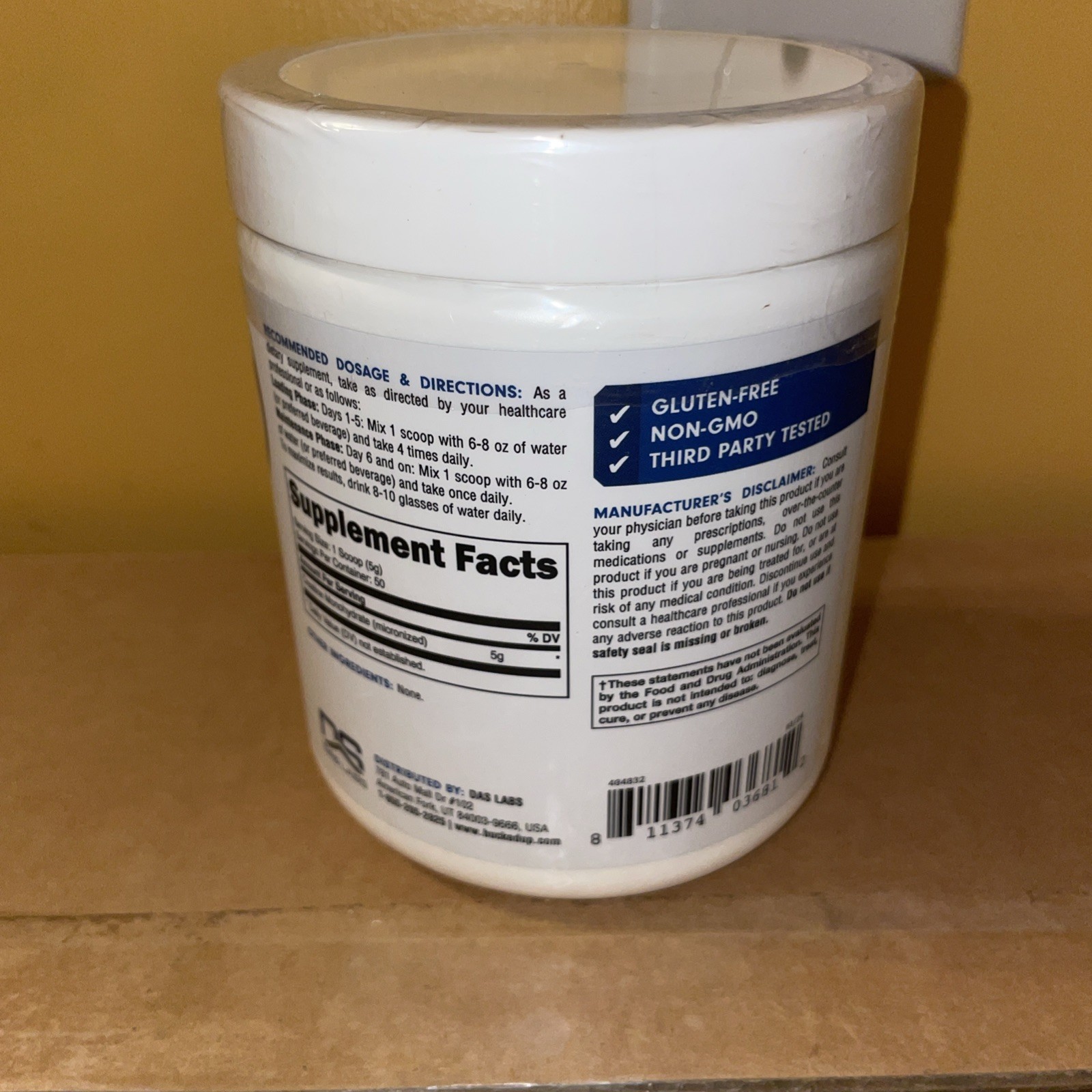 Bucked Up Creatine Monohydrate Micronized Powder Essential 04/26+- Size: 8.82 oz