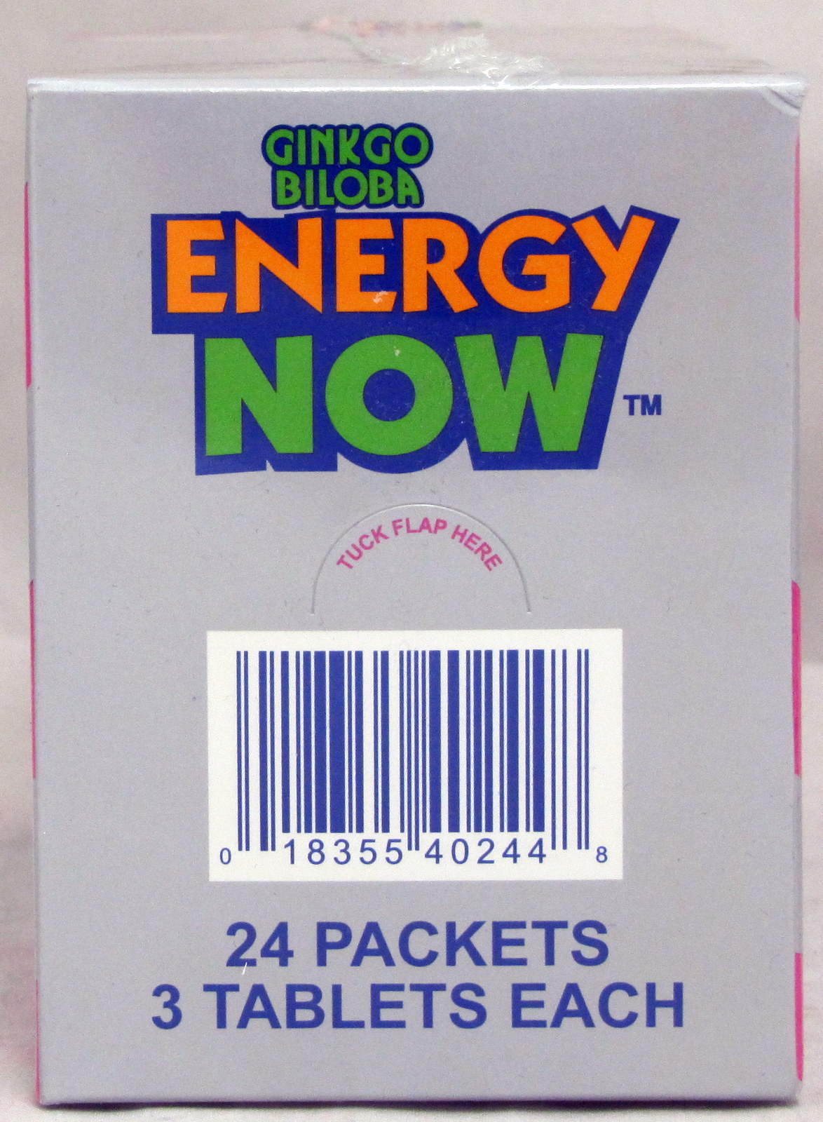 Ginkgo Biloba Energy Now Herbal Booster Supplements 24 packs 72 pills Memory