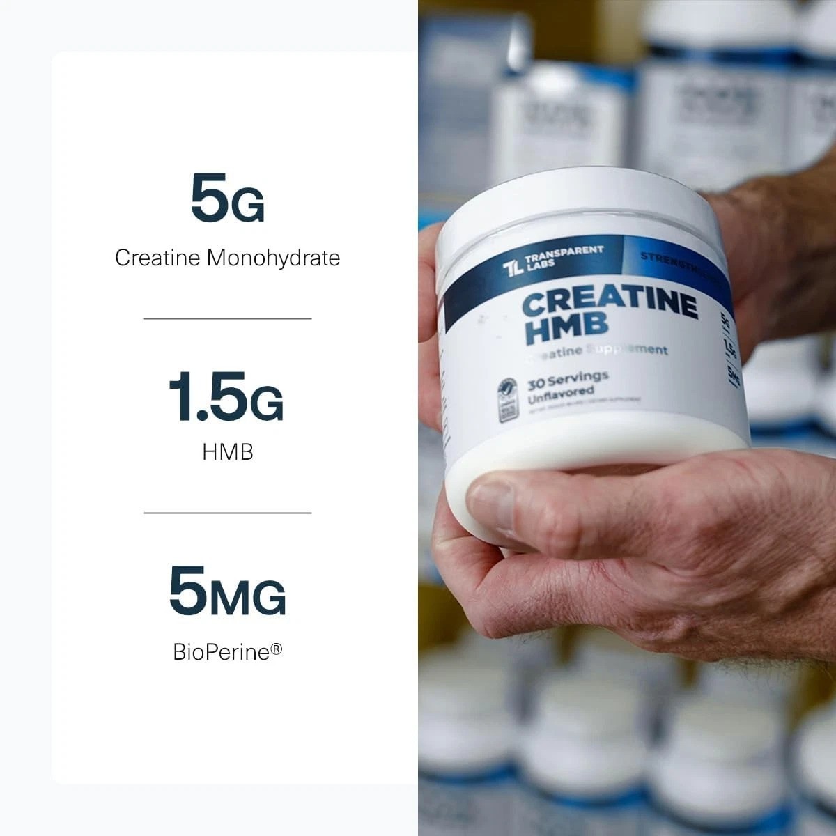 Creatine HMB – Creatine Monohydrate Powder with HMB for Muscle Growth, Increa…