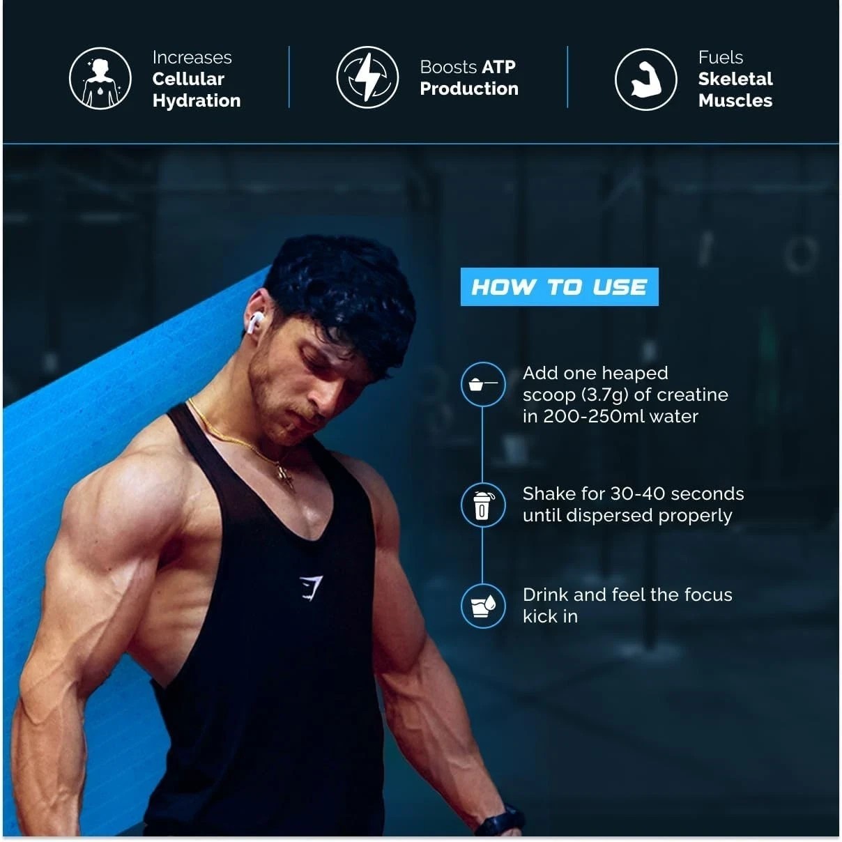 Wellcore Micronised Creatine Monohydrate Powder Tropical Tango Flavour 307g Y955