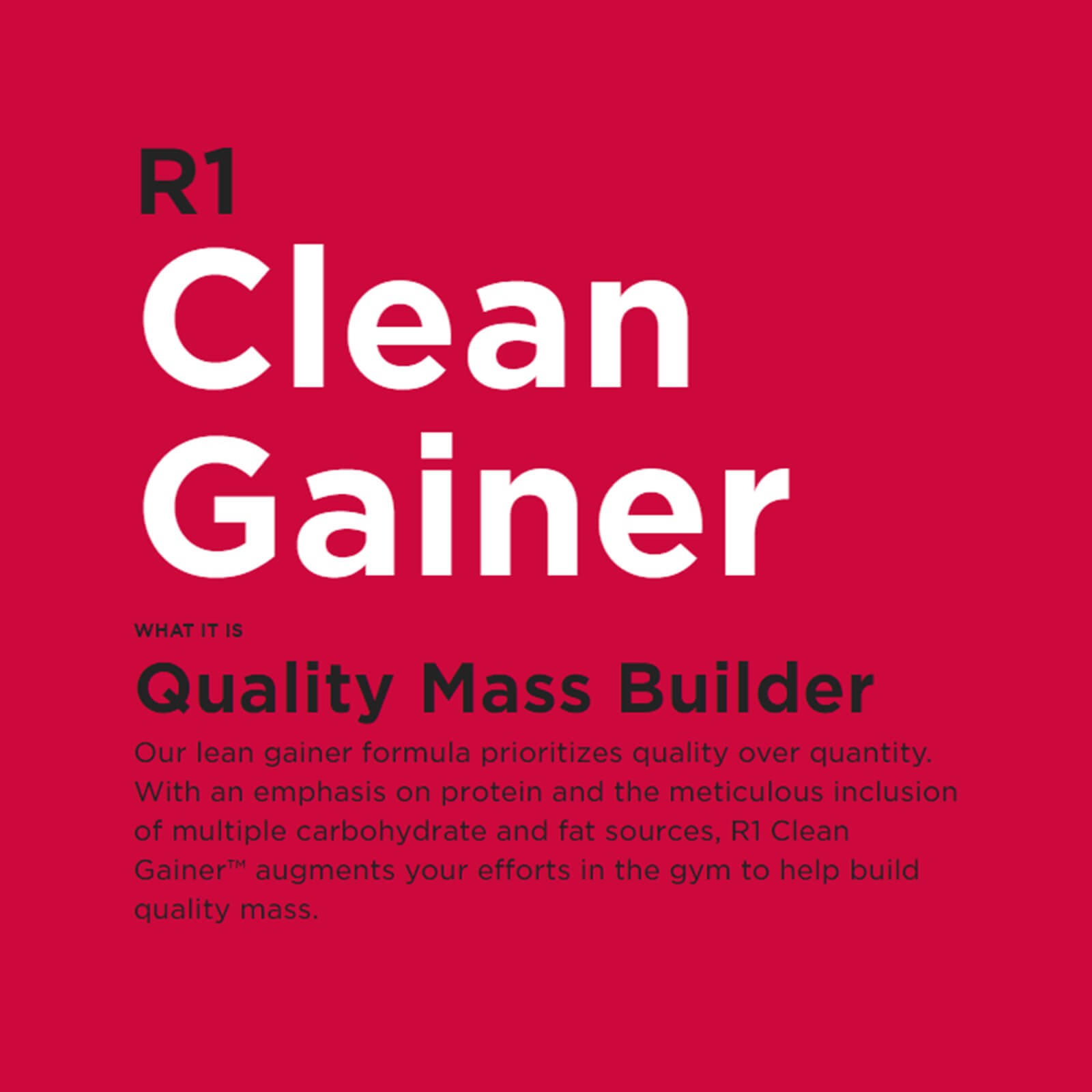 RULE 1 Clean Gainer 15 Serv. Cookies Creme Clean Protein Gainer 4.83lb