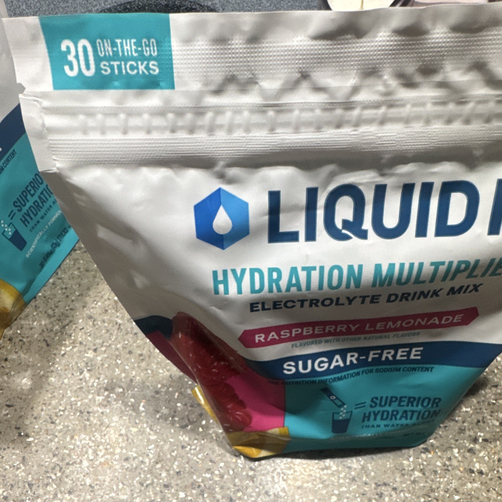 Liquid I.V. Hydration Multiplier Sugar-Free Raspberry Lemonade 30 Sticks Vegan