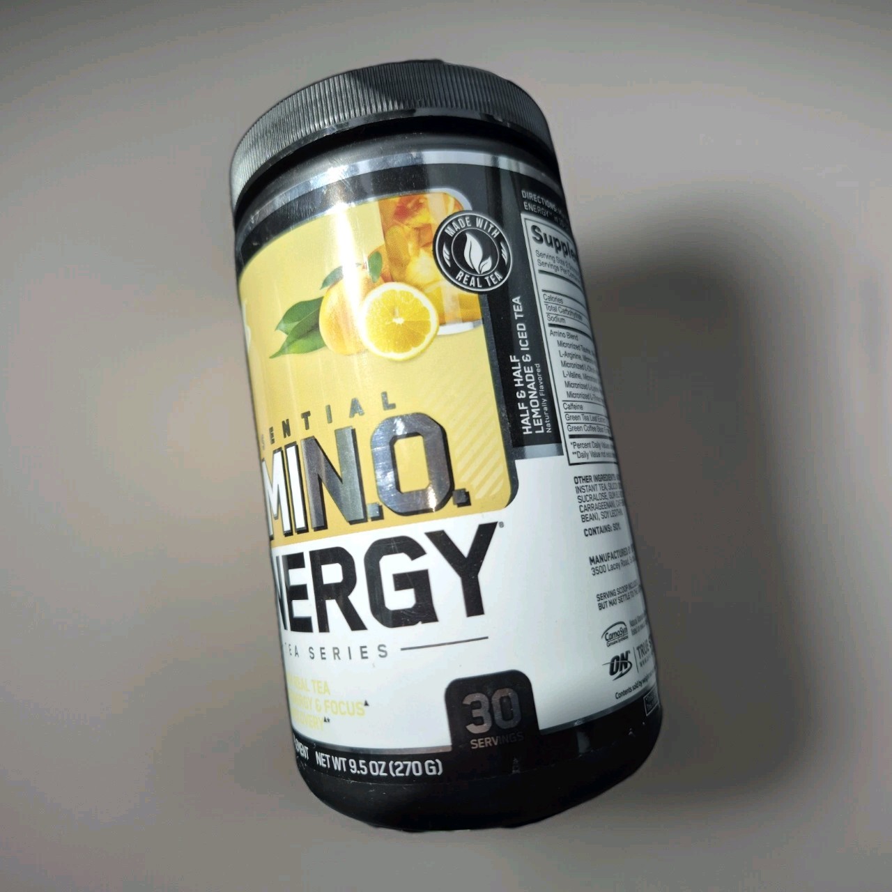 Discontinued AMINO ENERGY 2018 Half & Half Lemonade Ice Tea- NOT FOR CONSUMPTION