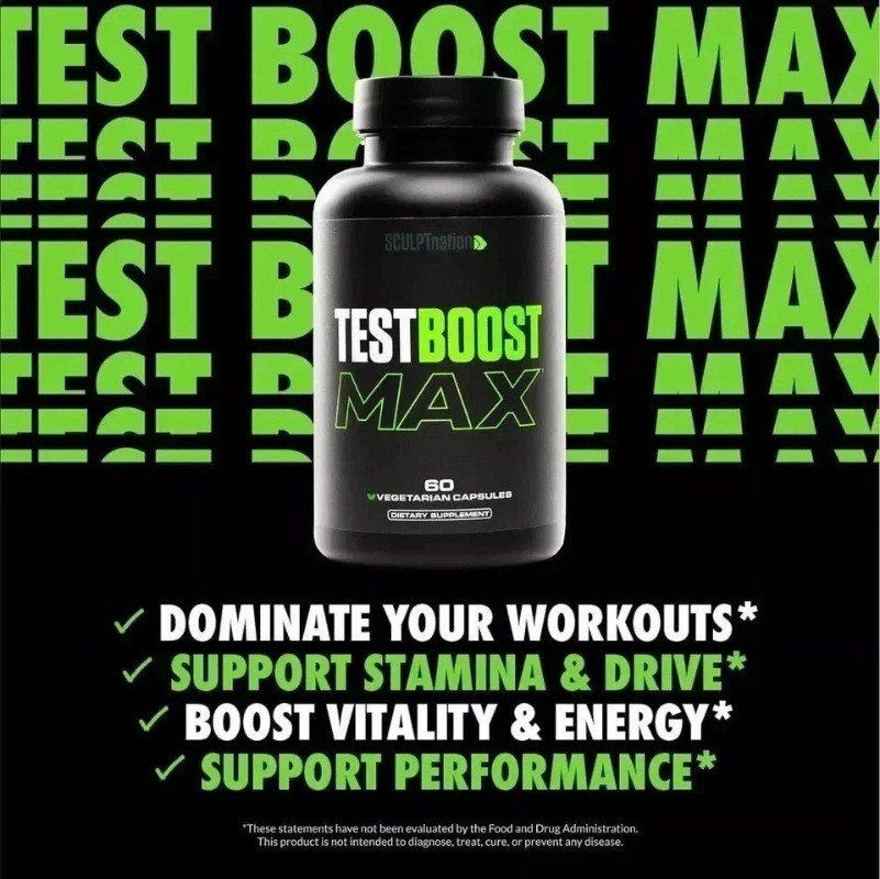 3x TEST BOOST Max Sculptnation Testosterone Build Muscle Men Fat weight Loss New