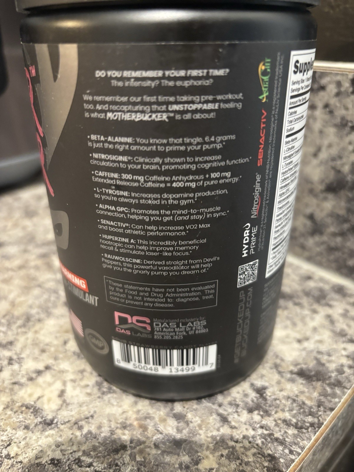 Bucked Up High-Stimulant Pre-Workout Powder Strawberry Super Sets 30 Servings