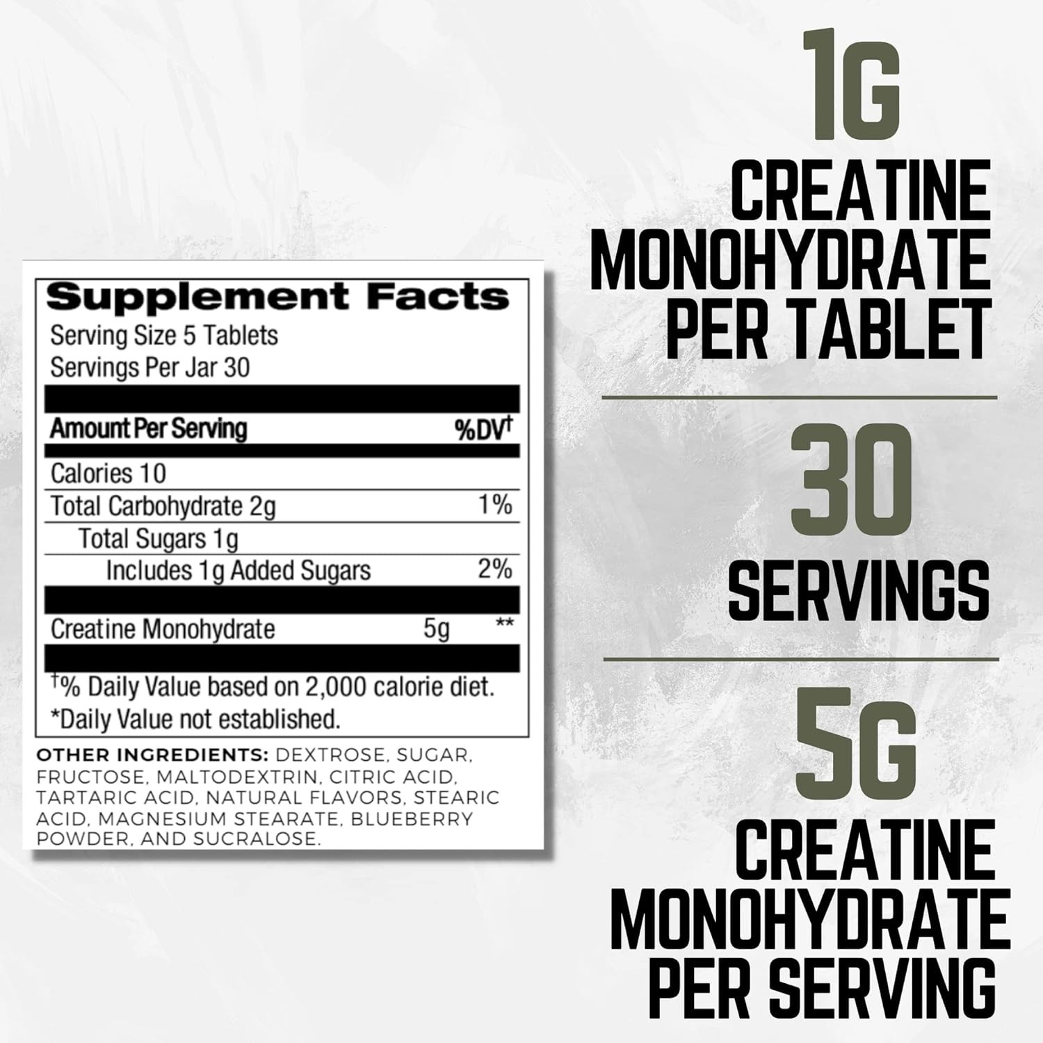 Chewable Creatine Monohydrate Chews – 150 Tablets in Sweet Tart Sour Razz