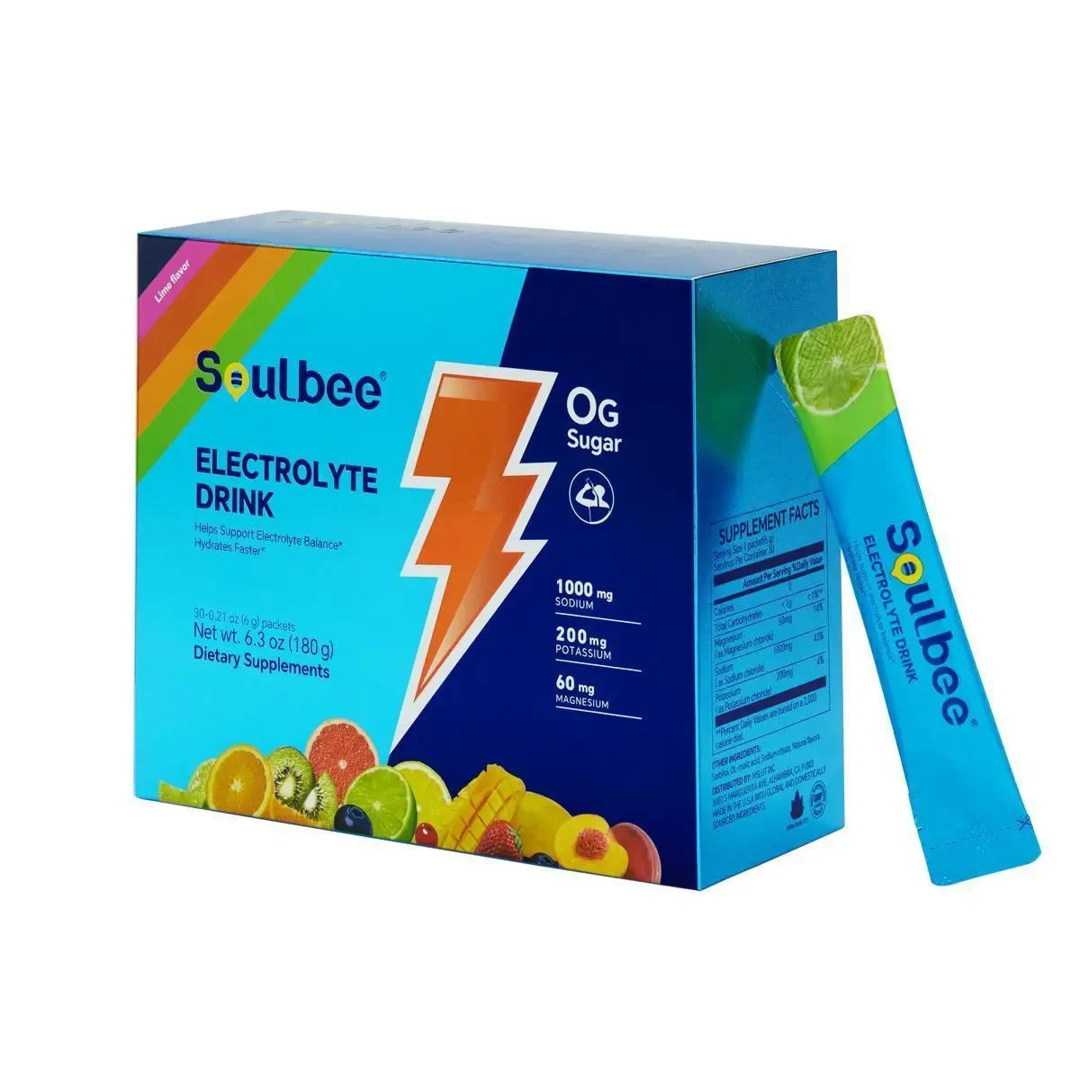 Soulbee Hydration Powder – Zero Sugar Electrolyte Drink Mix for Daily Energy