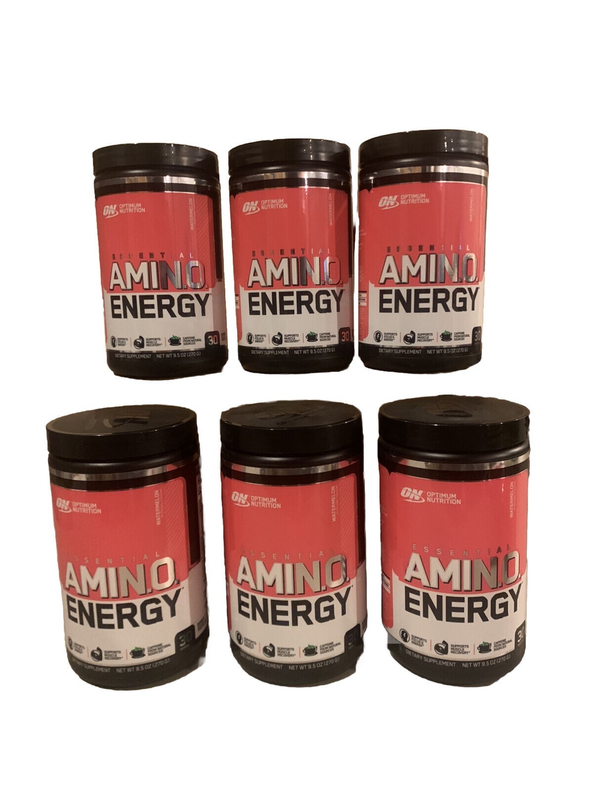 Amino Energy Optimum Nutrition 25 Servs Keto Caffeine BCAA – Watermelon CLUMPY